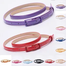 Belts Naiveroo PU Leather Thin Skinny Waistband Adjustable Belt Candy Colors Sweetness Women Female For DressBelts Emel22