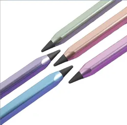 永遠の鉛筆マジックインクレスメタリックアルミニウムフォーエバーペン交換可能なグラファイトペン先クリエイティブパーティー記念品書き込み描画製図オフィス学用品