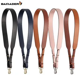 Genuine Leather Wide Shoulder Strap Brand Luxury Bag Strap Solid Color Adjustable Length 100cm-120cm Women Bag Accessories 220610