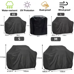 BBQ Grill Barbeque Cover Anti-Dust Waterproof Weber Heavy Duty Charbroil Outdoor Rain Protective Barbecue 5 Size 220510