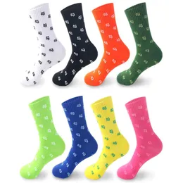 Men's Socks Text Print Cotton Basketball Sports Women's Candys Fashion Macaron Breathable Socks