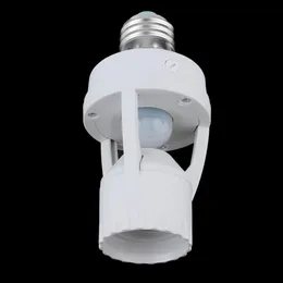Lamp Holders E27 Plug 360 Degree PIR Induction Motion Sensor Infrared Detection Light Bulb