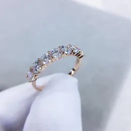 Кластерные кольца Moissanite Gemstone Кольцо с великолепным светом изысканное помолвка на день рождения для годовщины для свадьбы предложение подарка Edwi22