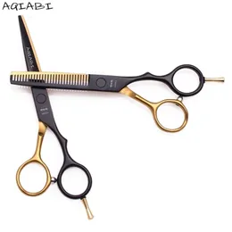 5.5" AQIABI JP Steel Hair Scissors Barber Cutting Thinning Shears Professional dressing A1029 220317