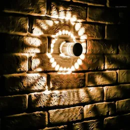 Spiralloch LED Wall Light Effect Lampe KTV Korridor Decken Dekoration Runde Metall Wohnkultur