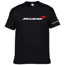 2022 Sommar F1 T-shirts Mäns McLaren Uniform Print 100% Cotton Crew Neck T-shirt, Bekväm att bära Qant