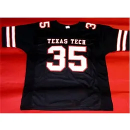 MIT Özel Erkekler Gençlik Kadınları Vintage #35 Zach Thomas Özel Texas Tech Futbol Forması Boyutu S-4XL veya özel herhangi bir isim veya numara jersey