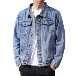 2022 Men Autumn Denim Jackets Mens Casual Tide Brand Classic Cotton Coat Tooling Outwear Male Trend Solid Color Jeans Jackets Y220803