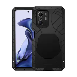 Xiaomi 11T 금속 용도 무거운 의무 보호 커버 충격 방하 방출 방진 MI 11T Pro Phone Case with Tempered Glass