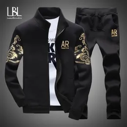 Mens Tracksuit Sportswear Sets Spring Autumn Casual Tracksuits Men 2 Piece Zipper Sweatshirt Sweatpants Brand Track Suit Set 220813