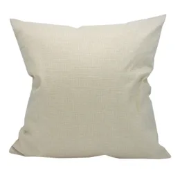 Thin Blank Subl Pillow Cases Wholesale Beige 100% Polyester Like Linen Cushion Covers Used for Heat Thermal Transfer Printing 220517