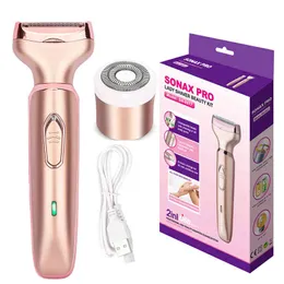 Professionele 2 In 1 Vrouwen Epilator Scheerapparaat Ontharing Pijnloos Gezicht Bikini Schaamhaar Trimmer Thuisgebruik 220509