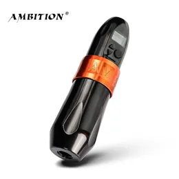 Ambition Boxster Professional Wireless Tattoo Machine Pen Strong Coreless Motor 1650 mAh Batteria al litio per tatuatore 220418