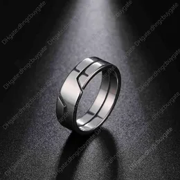 Skyrim Fashion Simple Stainless Steel Couple Ring for Men Women Casual Finger Rings Jewelry Engagement Anniversary Gift