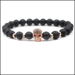 Очарование браслетов SKL CZ Bracelet Bracelet Black Stone Drop 2021 Ювелирные изделия DHSeller2010 DHKSA