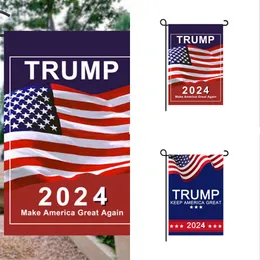 Trump 2024 Flag Make America Great Again Bandiere repubblicane degli Stati Uniti Anti Biden Never Americas President Donald Funny Garden Banner della campagna 2 colori