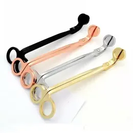 Snuffers in acciaio inossidabile Candela Wick Trimmer Oro rosa Candela Forbici Taglierina Candela Wick Trimmer Lampada a olio Trim scissor Cutter sxaug01