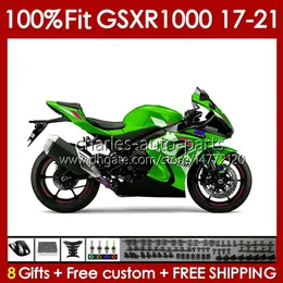 Injection OEM Body For SUZUKI GSXR1000 K17 GSXR 1000 CC 2017 2018 2019 2020 2021 Bodywork 146No.67 1000CC GSX-R1000 17-21 GSXR-1000 17 18 19 20 21 Fairings green stock