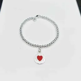 S925 Sterling Silber 4mm Perle Emaille Herz Runde Anhänger Charm Armband Luxus Marke Hohe Qualität frauen Schmuck Geschenk g220510