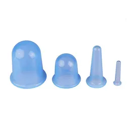 4pcs Slicone Massage Suction Cup For Face Neck Back Eyes Massage Vacuum Can Anti-cellulite Massafer Fast Ship