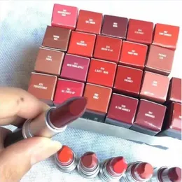 Satynowa szminka Rouge A levres 13 kolorów Lustre M szminka marki z numerami serii aluminiowa rurka nowy pakiet