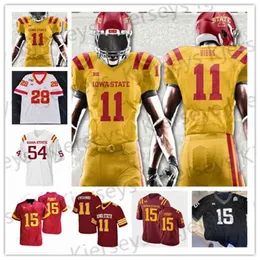 Uf CeoNCAA Iowa State Cyclones Football Jersey Brock Purdy Breece Hall Xavier Hutchinson Charlie Kolar Sean Shaw Jr Mike Rose O'Rien Vance Tarique