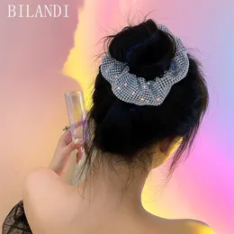 Bilandi est Woman Girls Fashion Ties Headwear Shiny Rope Ring Elastic Hairband Tail Holder Hårtillbehör 220726