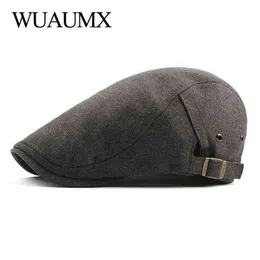 Wuaumx Unisex Berets Hats для мужчин Женщины с твердым цветом рыбной кепки для мальчиков для мальчиков Кэпби Кэки Плюс Флата