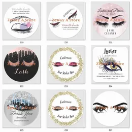 Custom design modern sticker business lash extensions elegant Makeup artist eyelashes Your text here 220618