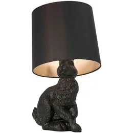 Nordisk LED -bordslampa American Dutch Animal Table Lights Bedroom Bedside Lamp Resin Rabbit Table Lamp inomhusbelysning H220423