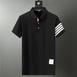 Marka męska letnia solidna koszulka Polo z krótkim rękawem Slim Fit koszulki polo moda Streetwear topy koszule biurowe Casual 3XL 220606