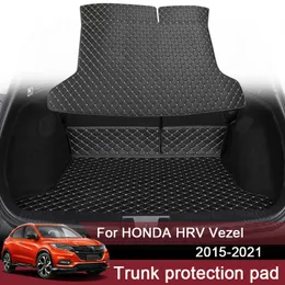 1pc Car Styling Personalizzato Baule Posteriore Zerbino Per Honda HRV Vezel 2015-2021 In Pelle Impermeabile Auto Cargo Liner pad Accessorio Interno