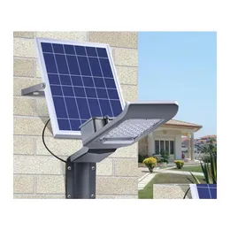 Solar Street Light 20W 30W LED Outdood Wodoodporny IP65 Control Power Garden Yard Lampa z inteligentnym zdalnym kroplą lampki do dostarczania Lightin DHDLP