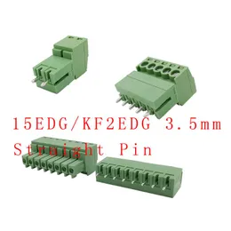 Diğer Aydınlatma Aksesuarları 5 Fays 15edg 3.5 /kf2edg-3.5mm PCB Vidalı Terminal Blok Konektör Fiş Düz İğne Başlığı Soketi 2/3/4/5/