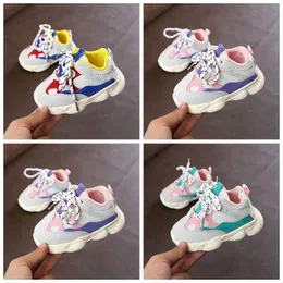 Lyxiga baby barn sneakers baby First Walkers skor pojkar tennis flicka småbarn Andas designersko Bomull spädbarnsskor småbarn vandring klättring atletisk 16-25