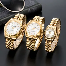 Relógio mecânico de ouro automático masculino de luxo 41/36/28mm feminino todo aço inoxidável safira à prova dwaterproof água e luminoso casal relógio