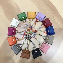 Mini sacola bolsa para menina bolsa infantil designer chaveiro chaveiro bolsas cabide estojo luxo bolsas gancho estojos airpods fone de ouvido acessórios mochila bolsa bolsa hbp