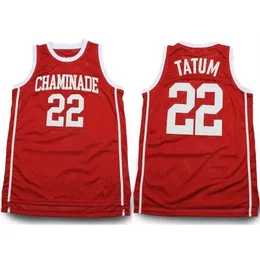 Xflsp Nikivip Chaminade College Preparatory School Jayson Tatum #22 Red Retro Basketball Jersey Szygowane niestandardowe numer