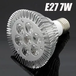 7W PAR30 E27 LED-lampor glödlampor 85-265V 110V 220V 7LEDS Downlight Spotlights 7x1w ned belysningslampan varm vit naturlig cool vit