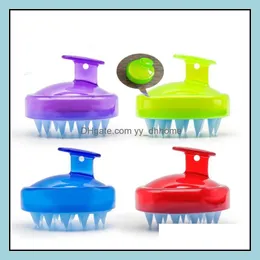 Bath Brushes Sponges Scrubbers Bathroom Accessories Home Garden Ll Shampoo Scalp Mas Brush Comfortable Sile Hair Was Dhxbo