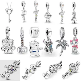 أزياء S925 Sterling Silver Charm الخرز فضفاضة الخرز الرفاهية اللطيف الأولاد السيدات الأصلي Pandora سوار كلاسيكي CAT COCONUT PENDANT DIY الهدية المجوهرات