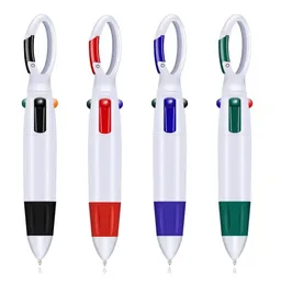 4-w-1 długopisy wahadłowe zwalniają się z kluczem karabinowym na górnej smyczowej szyi pen pen anty-glost for Office w szkole.