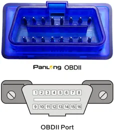 Panlong Bluetooth OBD2 OBDII CAR CAR DIAGNOSTIC SCANNER CODER CHECK ANDROIDのエンジンライトチェック - トルクプロと互換性