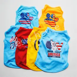 Dog Apparel Breathable Shirts Independence Day Dogs Shirt 4th of July Patriotic Puppy T-Shirts