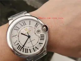 원래 상자 시계 42mm 블루 풍선 사파이어 기계식 (자동) Wrisrwatch 스테인레스 스틸 스트랩 시계