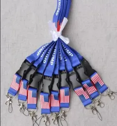 jewelry TRUMP U.S.A Removable Flag of the United States Key Chains Badge Pendant Party Gift moble phone lanyard