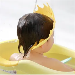 Gel di silice Baby Shower Shampoo Cap Crown Shape Wash Hair Shield Hat per protezione dell'orecchio del bambino Safe Children Shower Head Cove Adjustabler GC1364