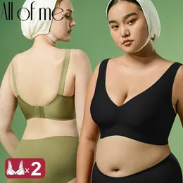 2 PZ Donna Reggiseno Plus Size Sexy Reggiseni senza cuciture Reggiseni senza fili Intimo morbido Donna Intimo Donna Lingerie Big Bralette L-5XL 220511