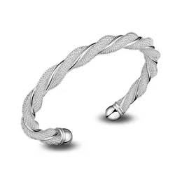 925 sterling silver bangle bracelets for women fashion trendy twist cuff bangles bracelet jewelry gift