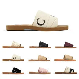 Sand￡lias de solteiras tecidas Sapas de p￩rola Slide Slide Summer Summer Wide Lady Lady Lady Sandals Designers Sizer Size ￩ 42